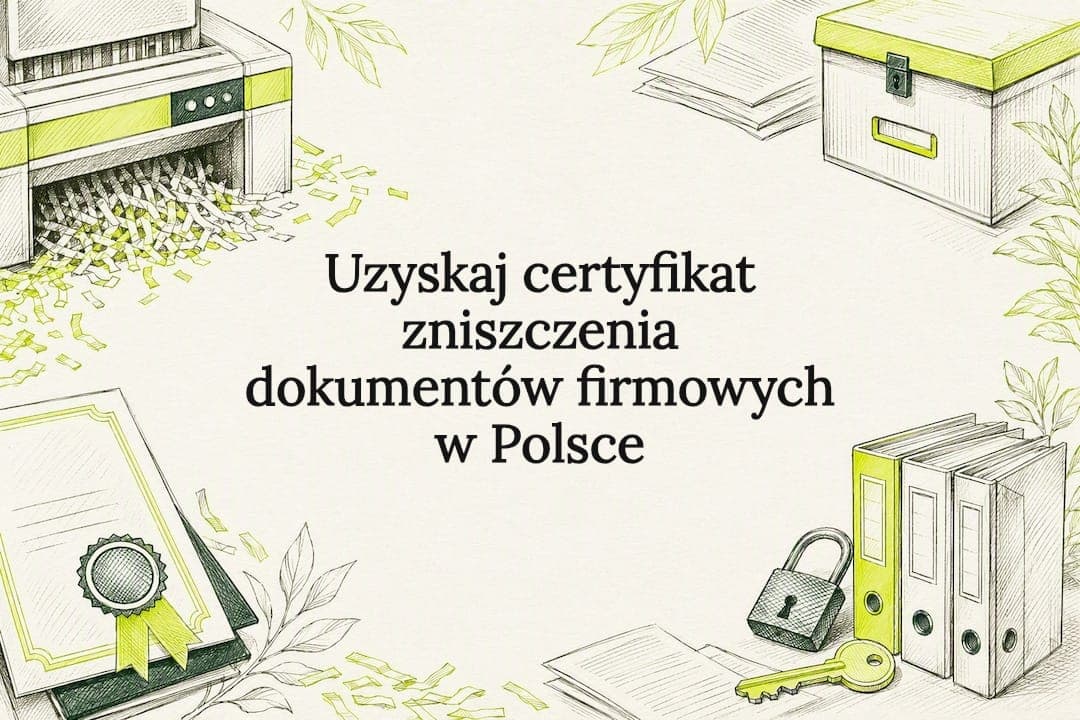 Uzyskaj certyfikat zniszczenia dokumentów firmowych w Polsce
