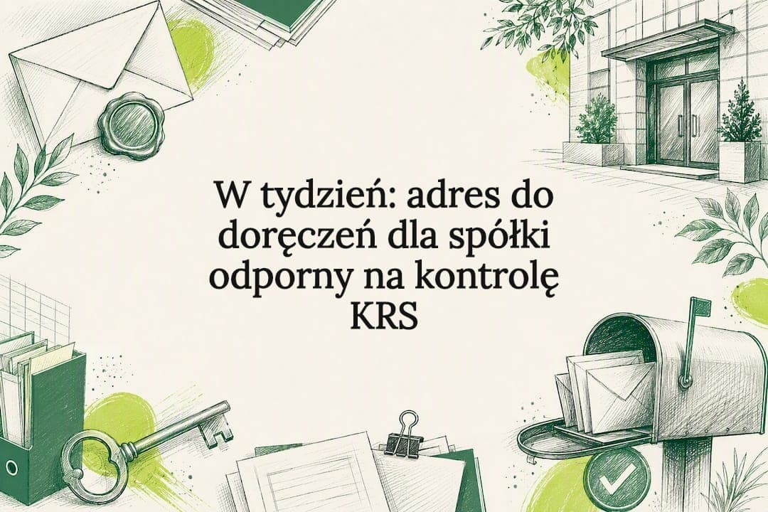 W tydzień: adres do doręczeń dla spółki odporny na kontrolę KRS